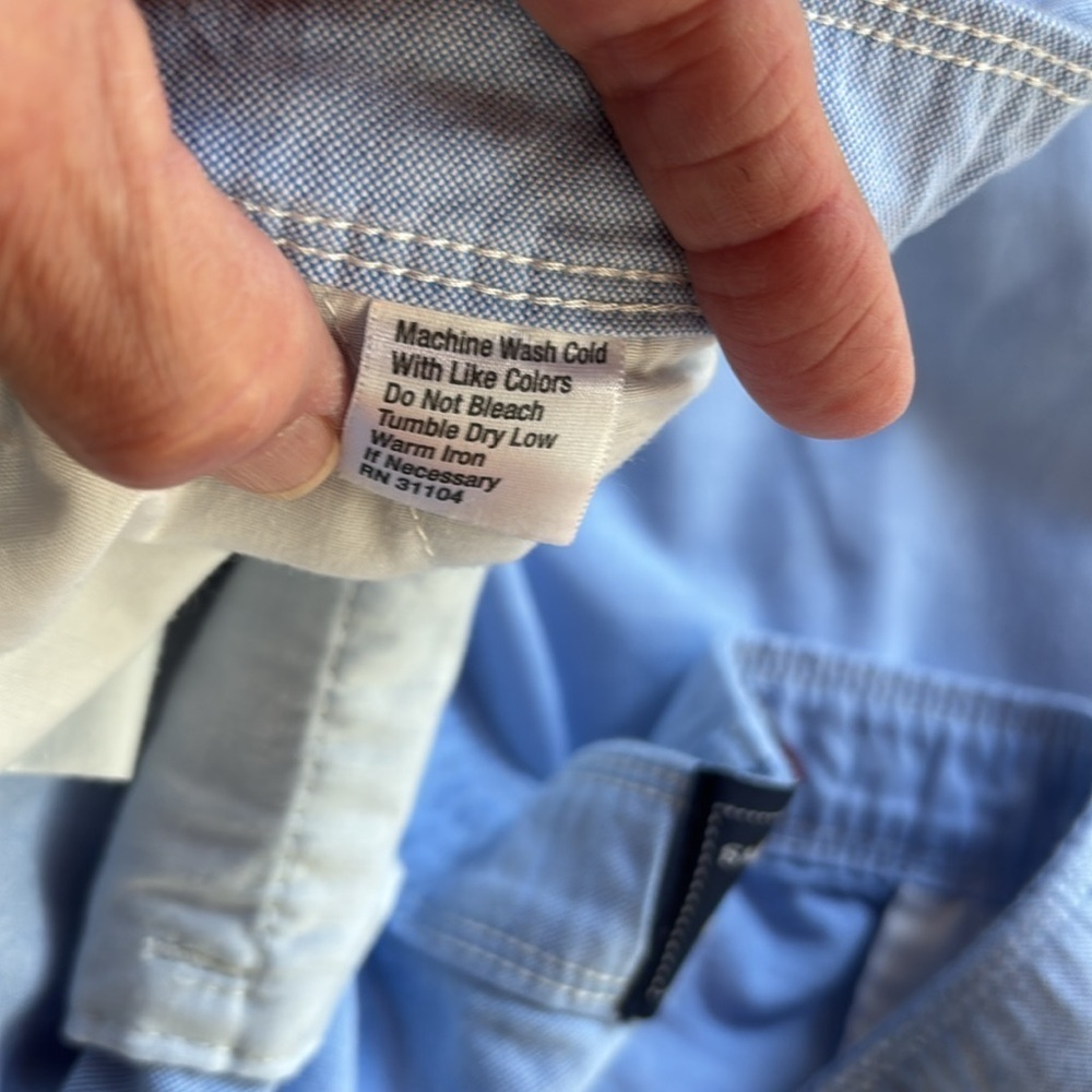 Saddlebred Men's Light Blue Shorts 100% Cotton Size Big/Tall 52 - Picture 9 of 10